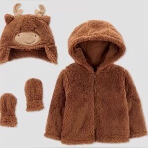 Carter's Just One You Baby Moose Jacket - Brown